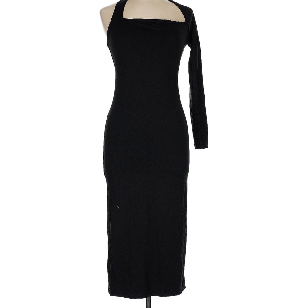 Zara Elegant Black One-Shoulder Dress